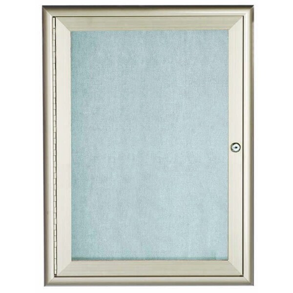 Indoor/Outdoor Waterfall Series Bulletin Board Clear Satin Anodized 36"x24"